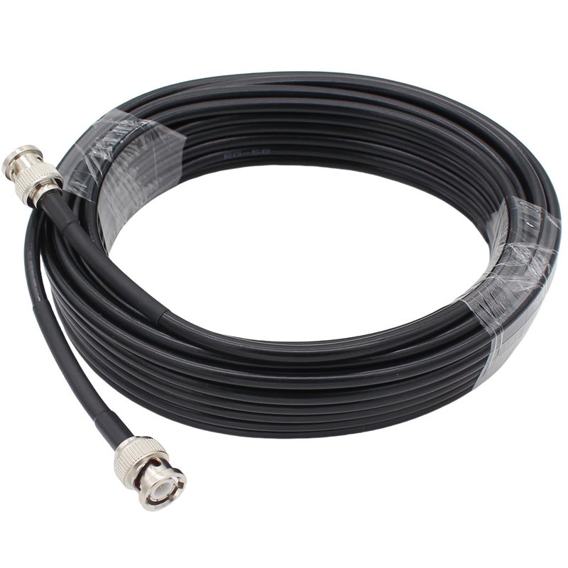 exgoofit BNC Coax Cable 33ft (10m), RG58 Coaxial Cable 50 ohm with BNC Male Connector for Antenna Analyzer, CB Radio, Signal Generator - Image 5